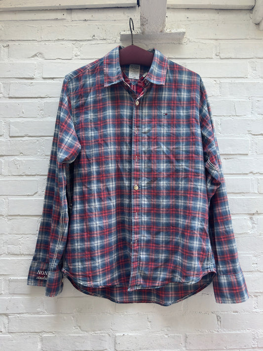 SHIRT - LIGHT RED BLUE CHECK