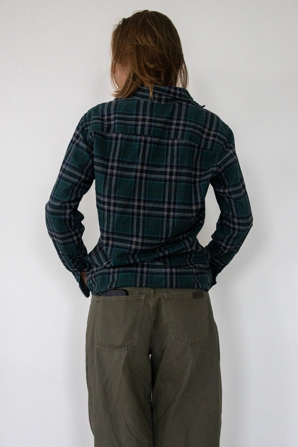 FLANNEL - dark green blue