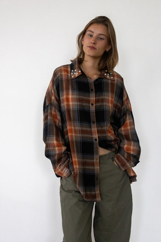 FLANNEL - orange check