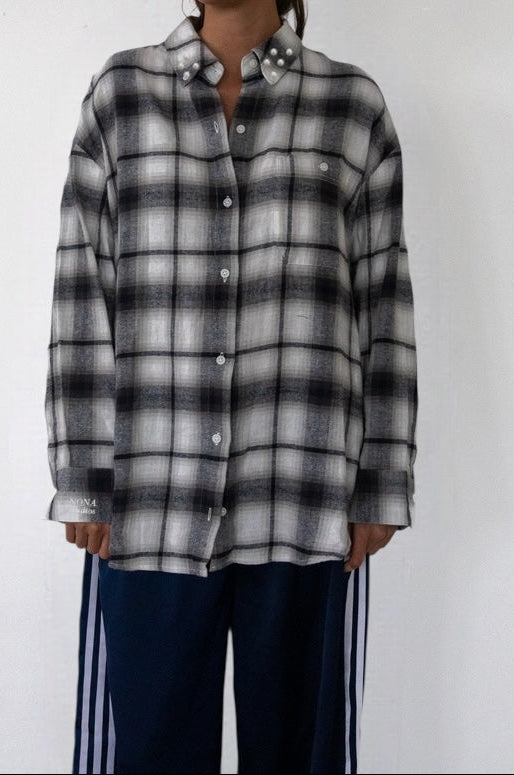 FLANNEL - grey white
