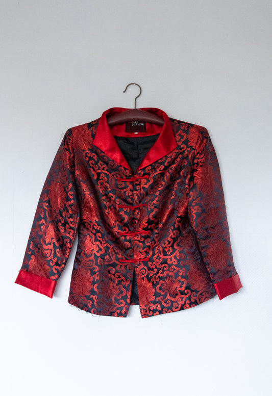 UNIQUE TOP - black red