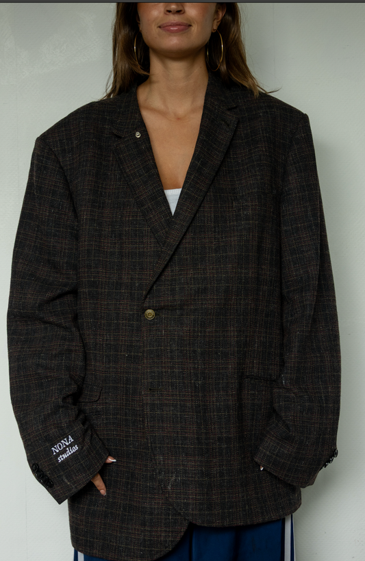 BLAZER - WOOL BLEND CHECK