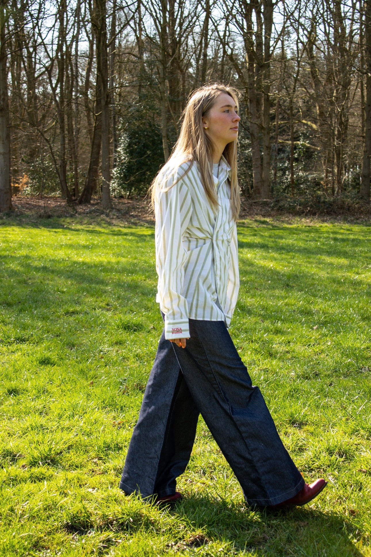 SHIRT - STRIPE LIME