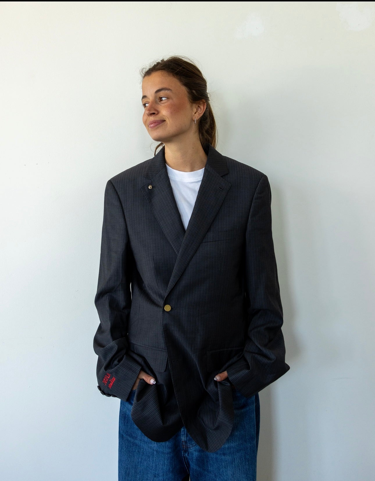 BLAZER - GREY STRIPE