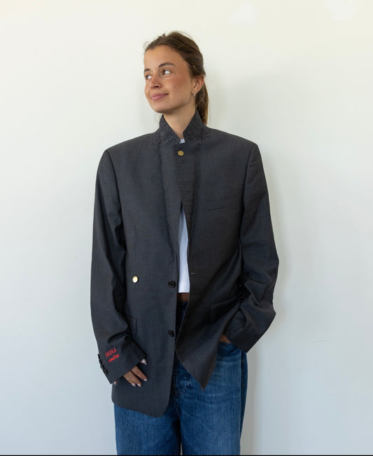 BLAZER - GREY STRIPE