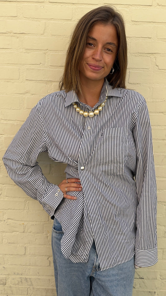 SHIRT - BLUE WHITE STRIPE