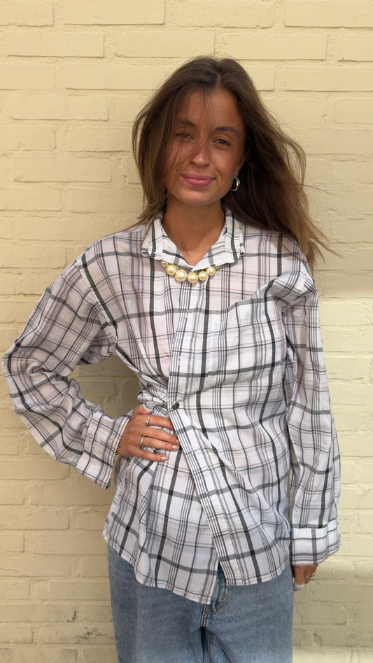 SHIRT - BLACK WHITE CHECK