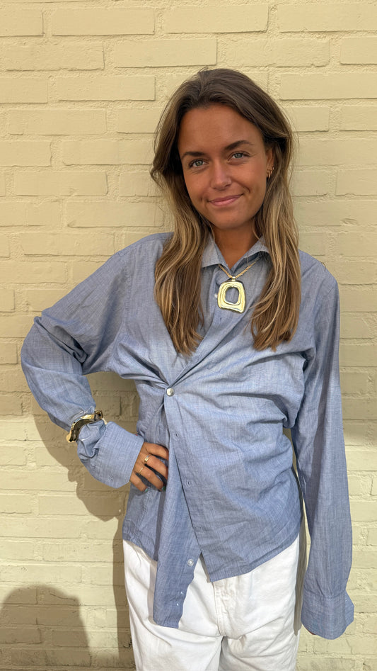 SHIRT - BLUE LINNEN