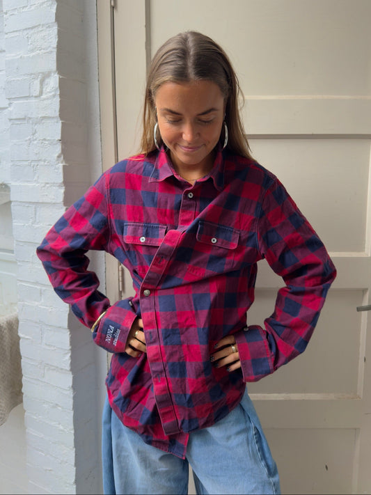 SHIRT - RED BLUE BLOCK