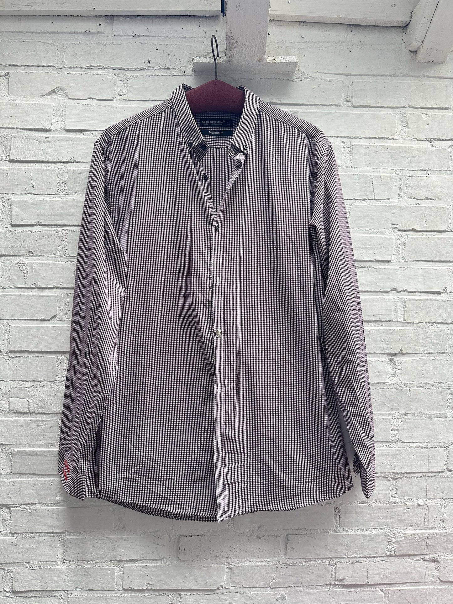 SHIRT - BLACK BUTTON CHECK