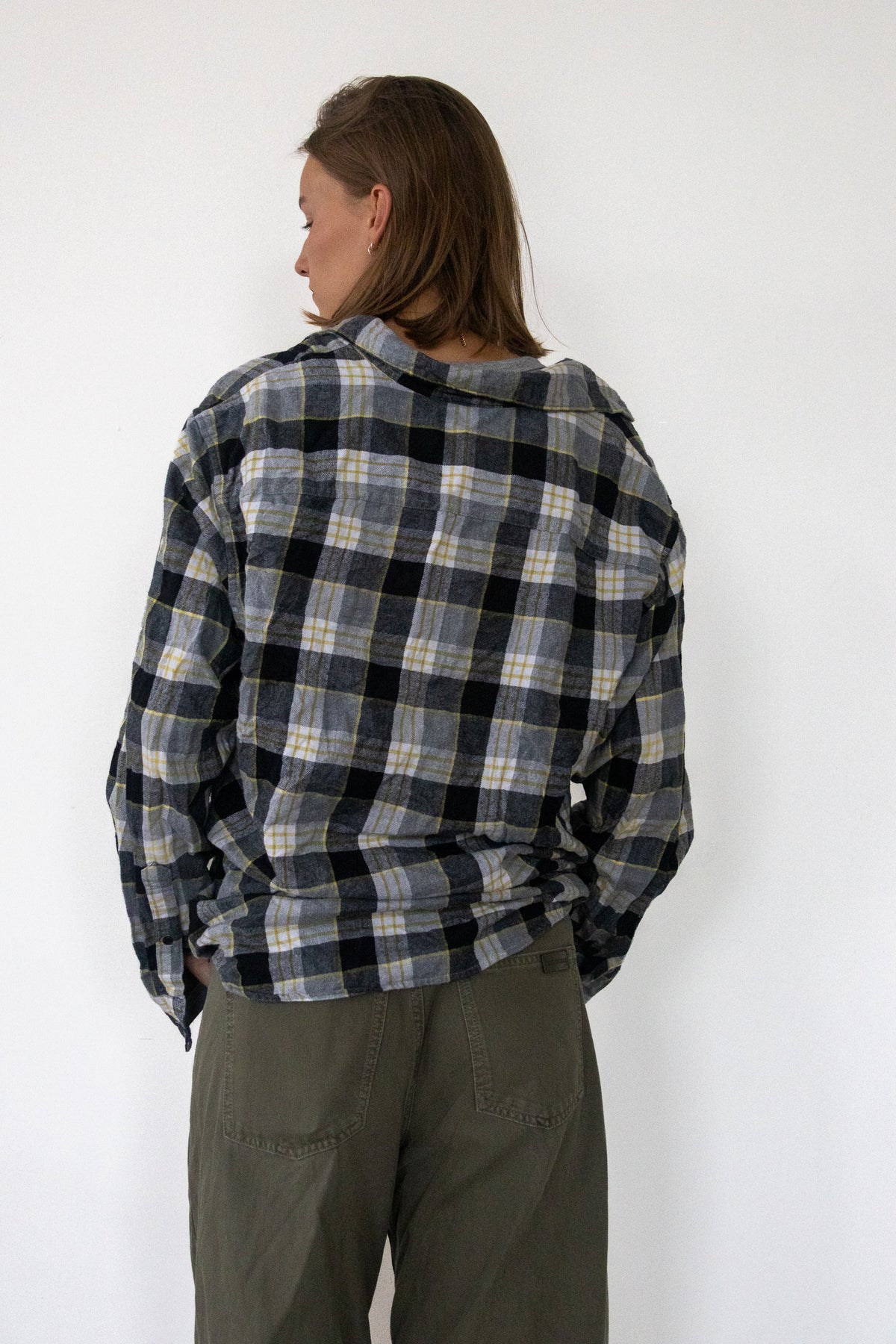 FLANNEL - grey yellow