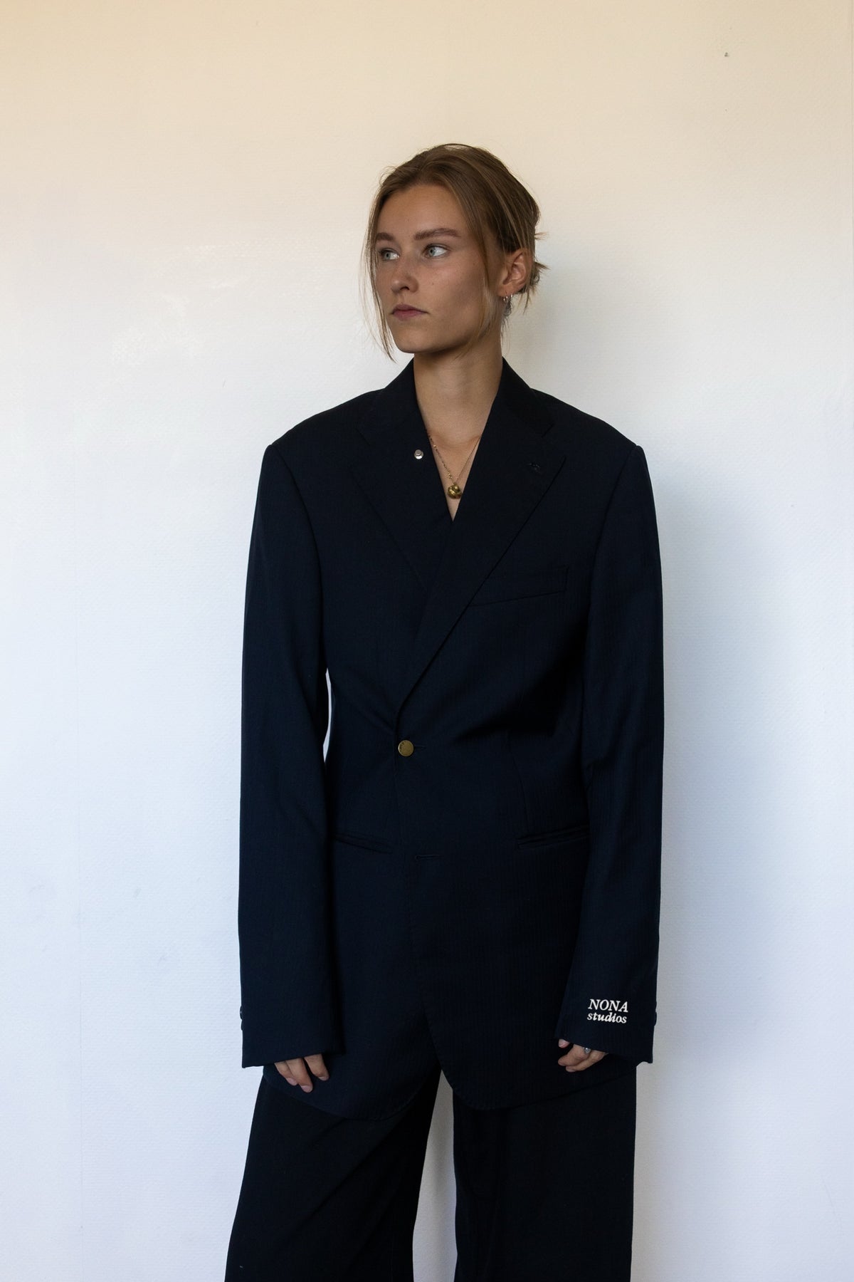 BLAZER - blue brown neck