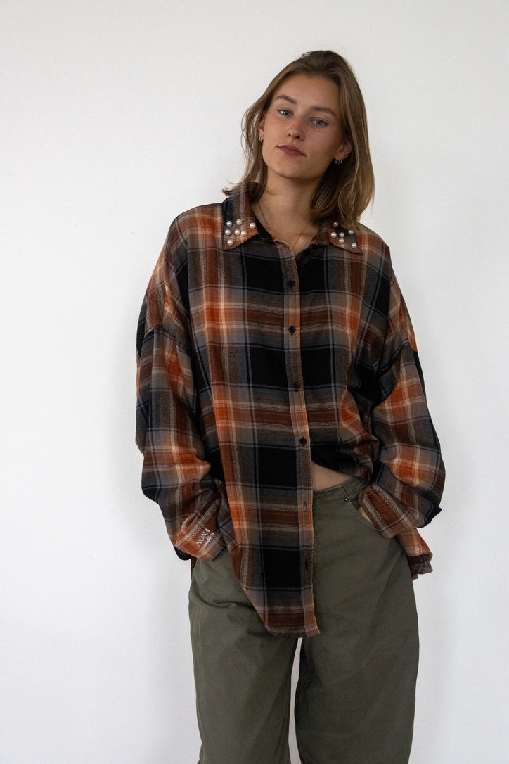 FLANNEL - orange check
