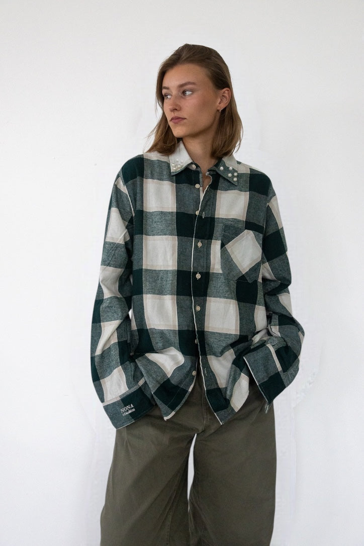 FLANNEL - green block