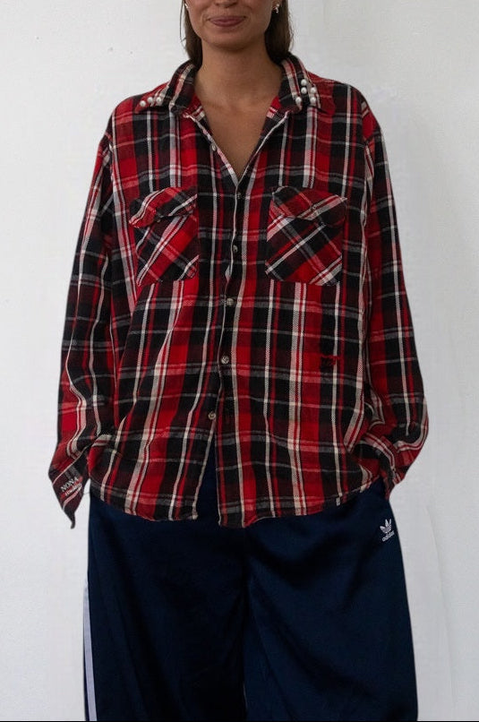 FLANNEL - red black white