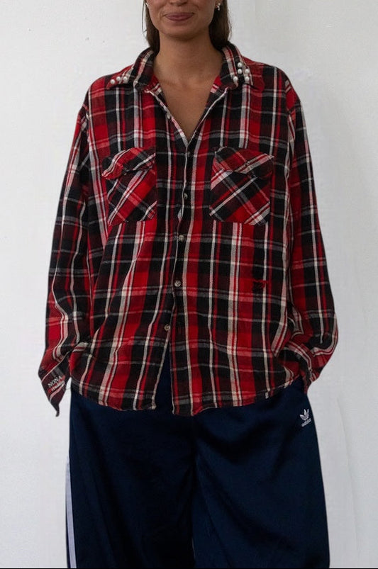 FLANNEL - red black white