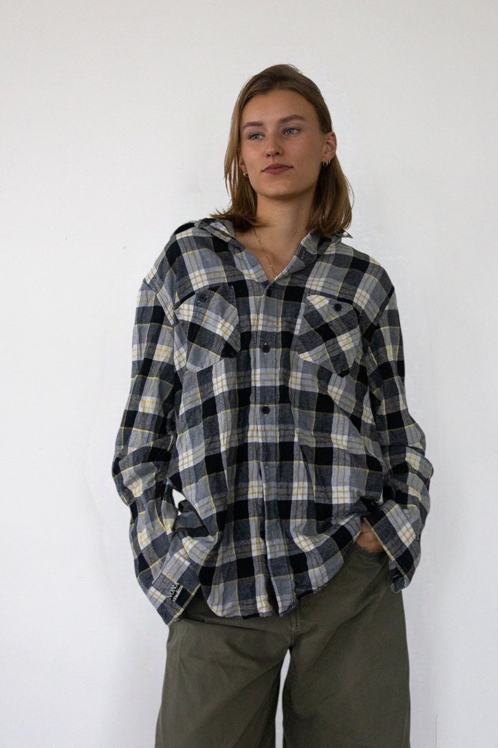 FLANNEL - grey yellow