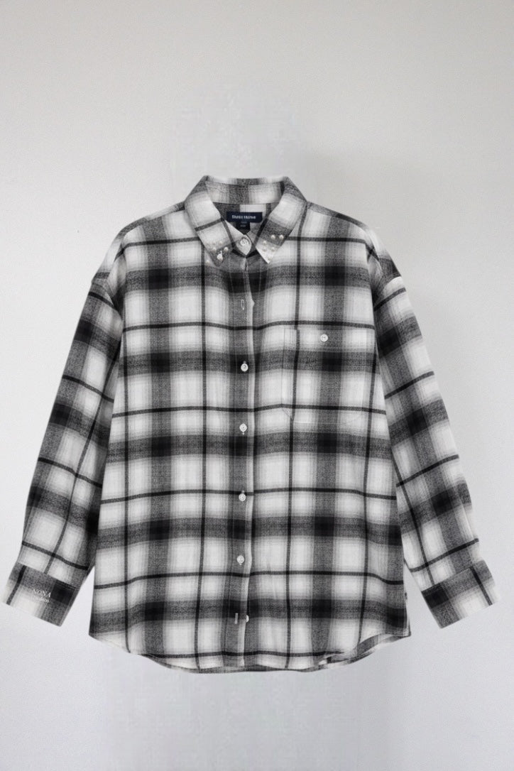 FLANNEL - grey white