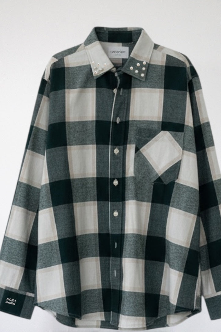 FLANNEL - green block