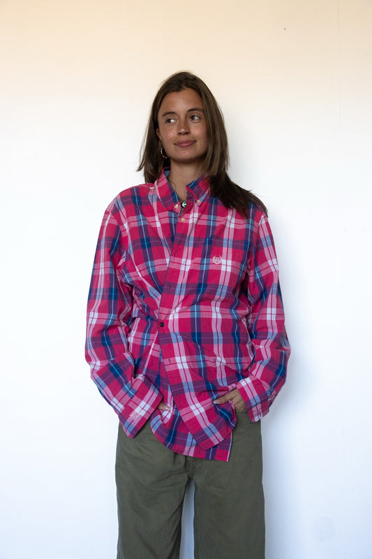 SHIRT - pink check