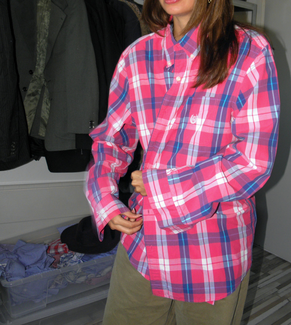SHIRT - pink check
