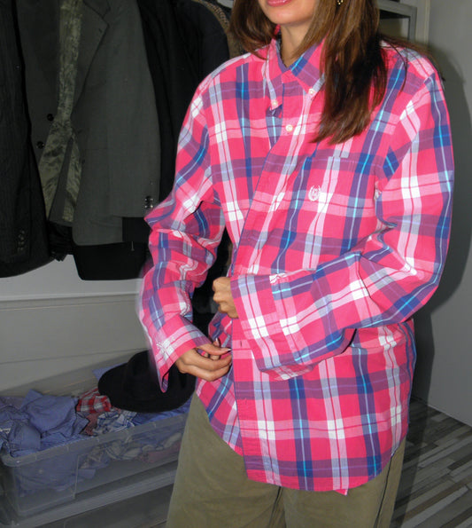 SHIRT - pink check