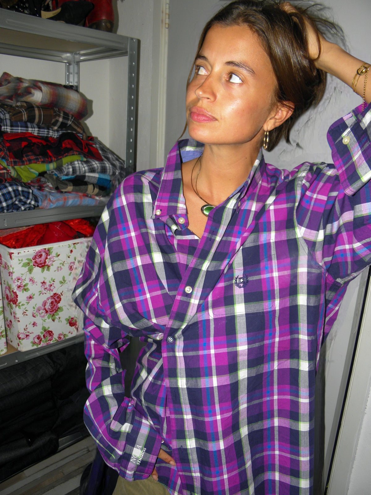 SHIRT - purple block
