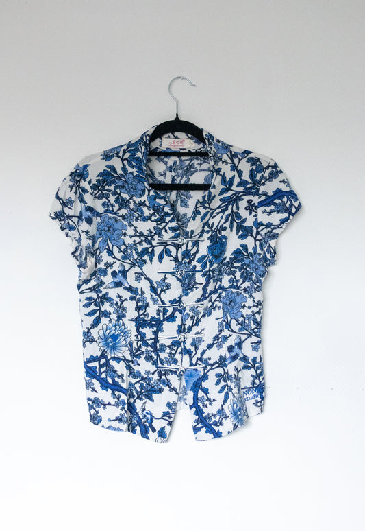 UNIQUE TOP - blue white