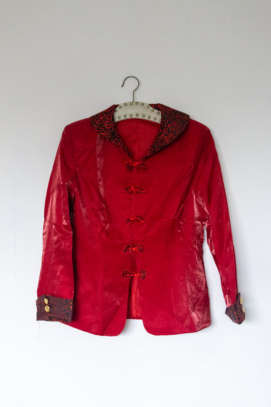 UNIQUE TOP - red black