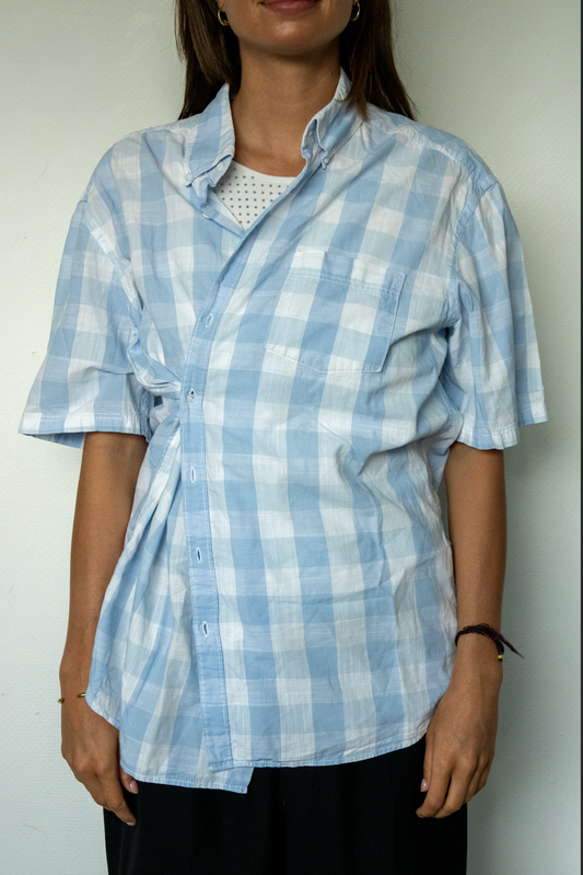 SHORT BLOUSE - baby blue