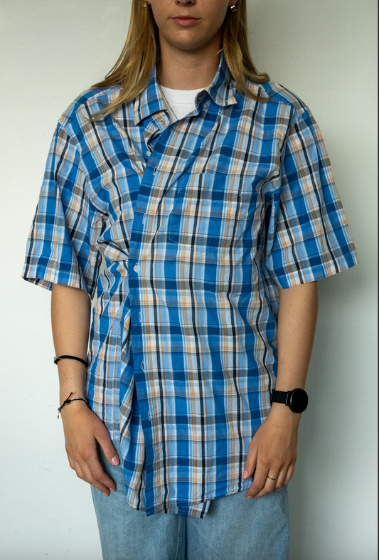 SHORT BLOUSE - orange check