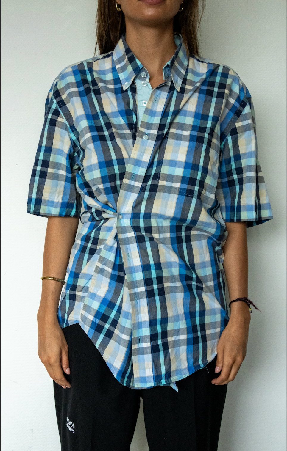 SHORT BLOUSE - blue