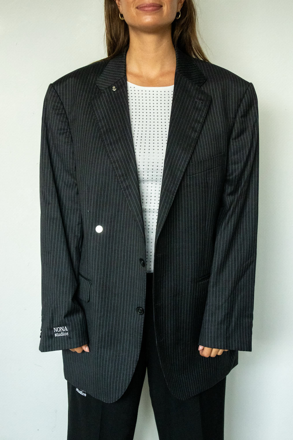 BLAZER - grey stripe