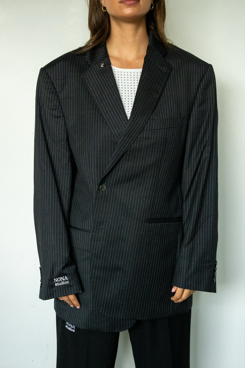 BLAZER - grey stripe