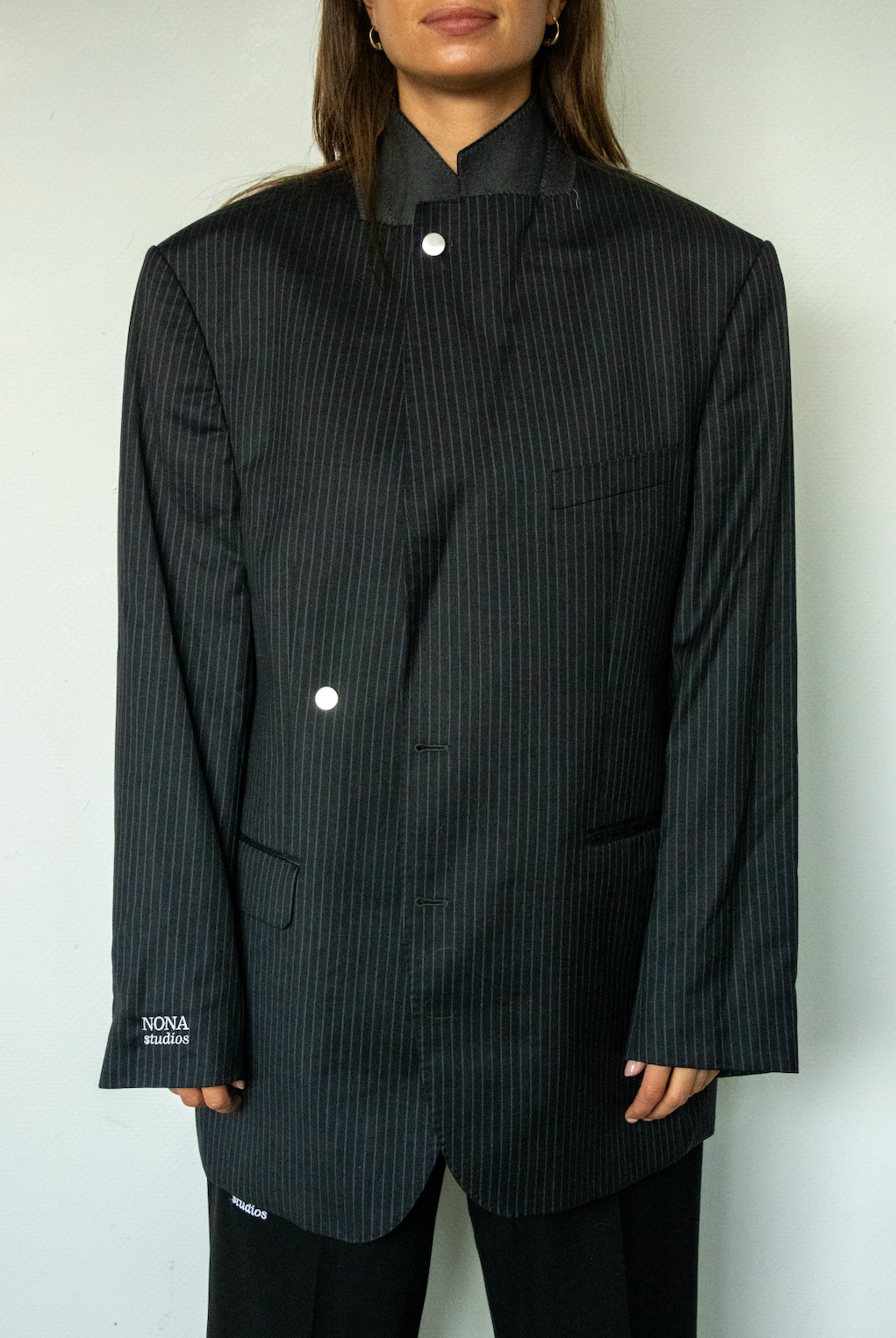 BLAZER - grey stripe