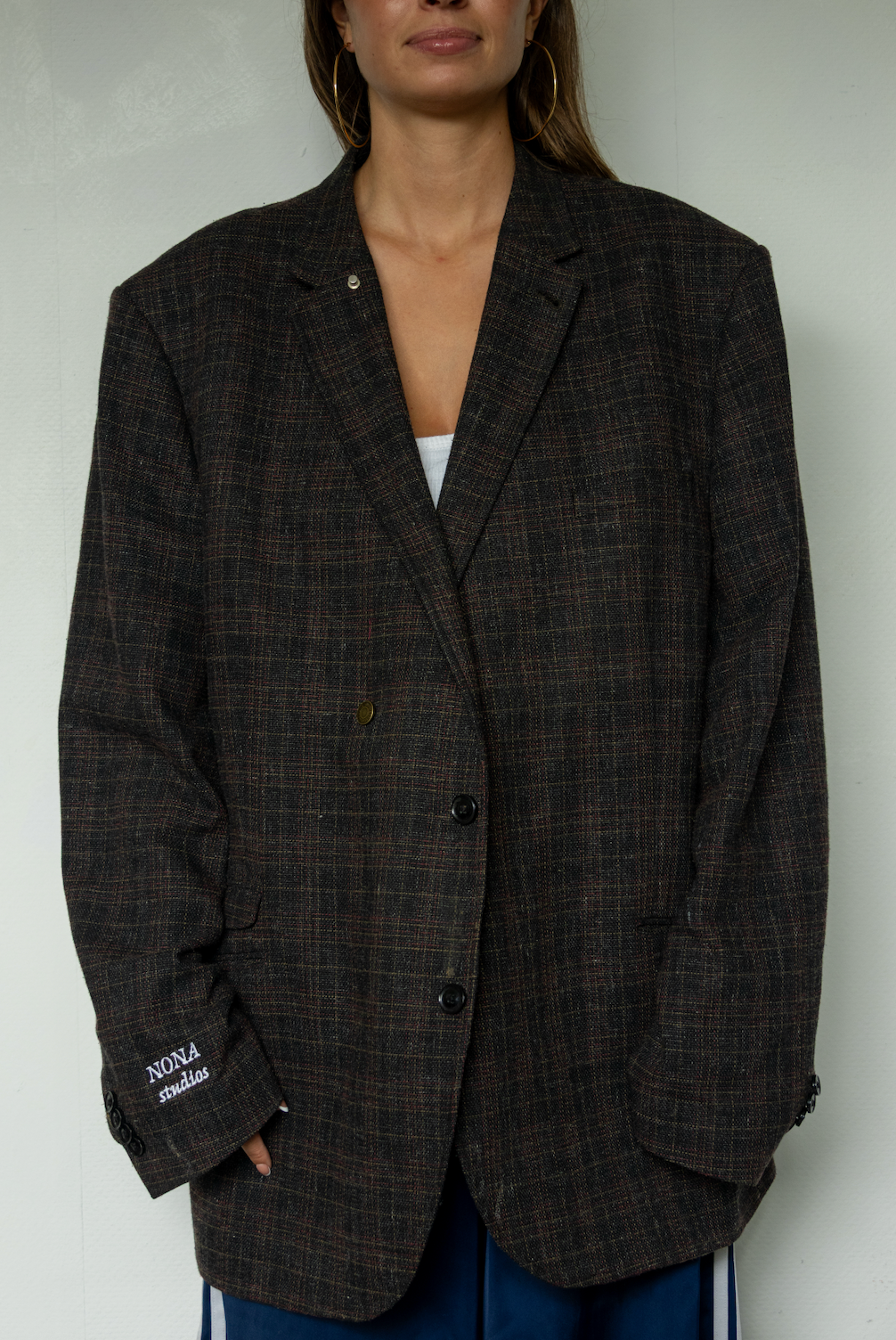 BLAZER - WOOL BLEND CHECK