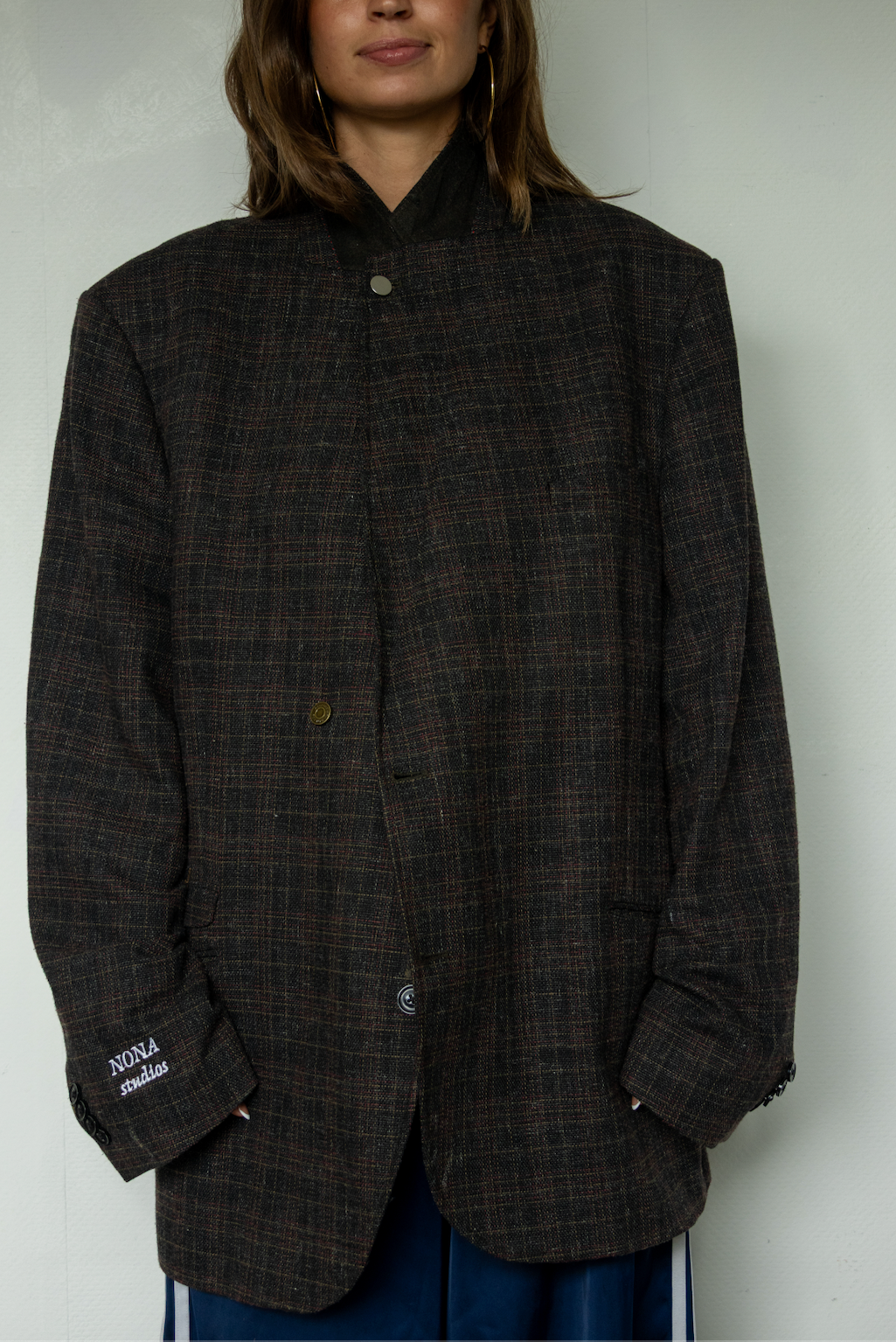 BLAZER - WOOL BLEND CHECK
