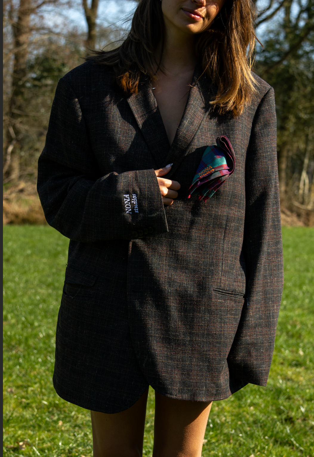 BLAZER - WOOL BLEND CHECK