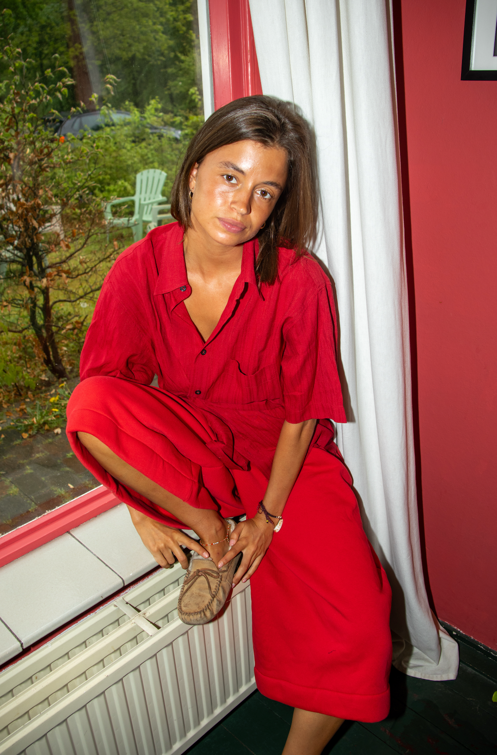 SHORT BLOUSE - red