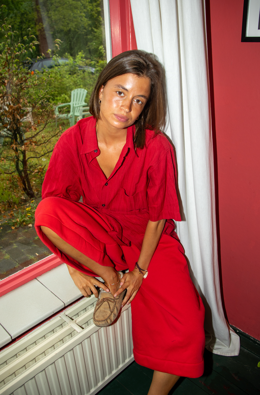 SHORT BLOUSE - red
